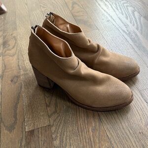 beek Suede Chunky Heel Ankle Boots - Brown